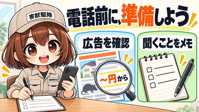 電話の前に確かめる4つ