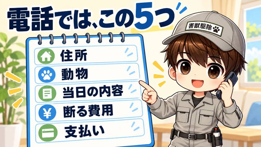 電話(メール)で聞く5つ
