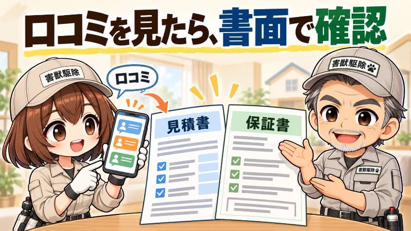 ペスコンproの口コミは、4つの場所に集まる|点数より確かめる書面を見る