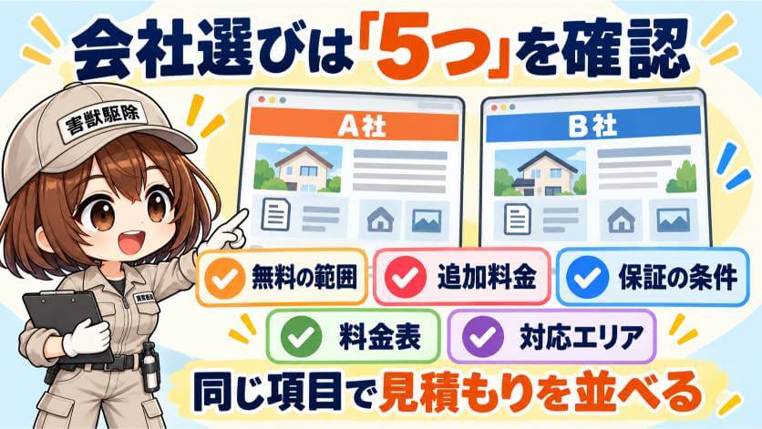 見積もりを並べる会社は、公式サイトに書いてあることで選ぶ