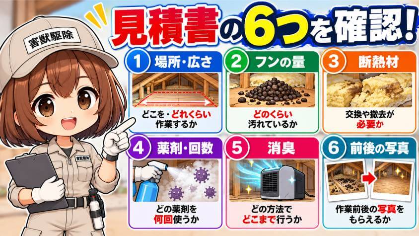 清掃・消毒の行で確かめる6つ