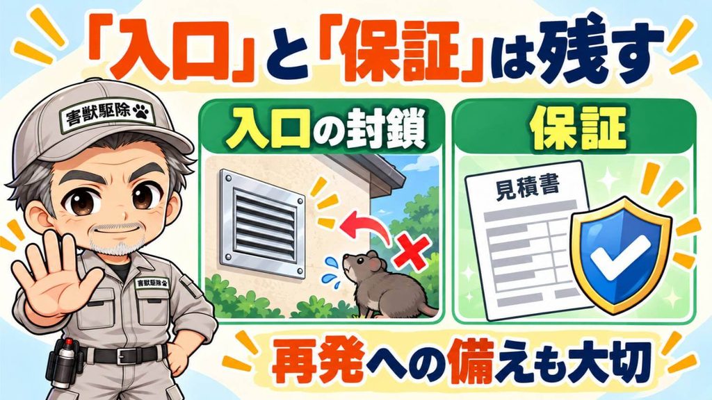 削らないほうがいいのは、入口をふさぐ行と保証