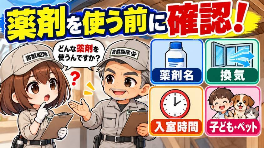 薬剤を使う日に聞いておくこと