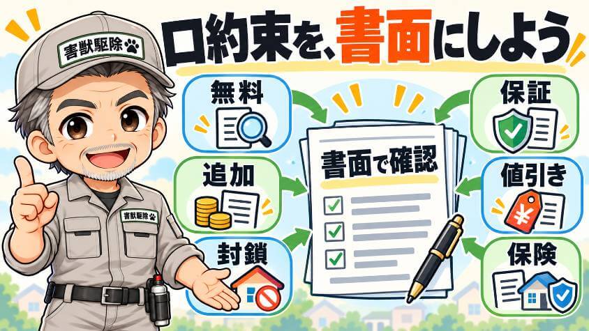 口約束になりやすい6つの一言を、書面に置きかえる
