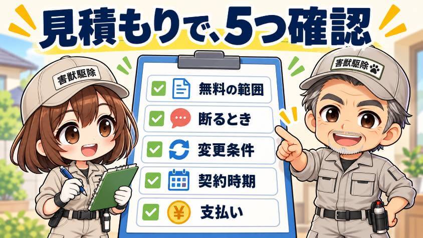 見積もりの場で確かめる5つ