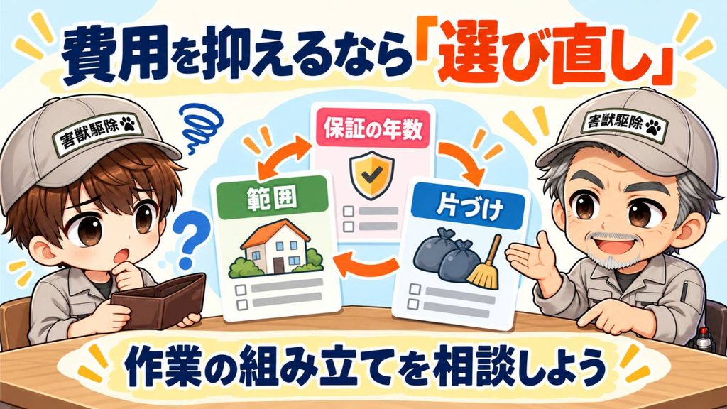 費用を抑えたいときは、値引きより「選び直し」を相談する