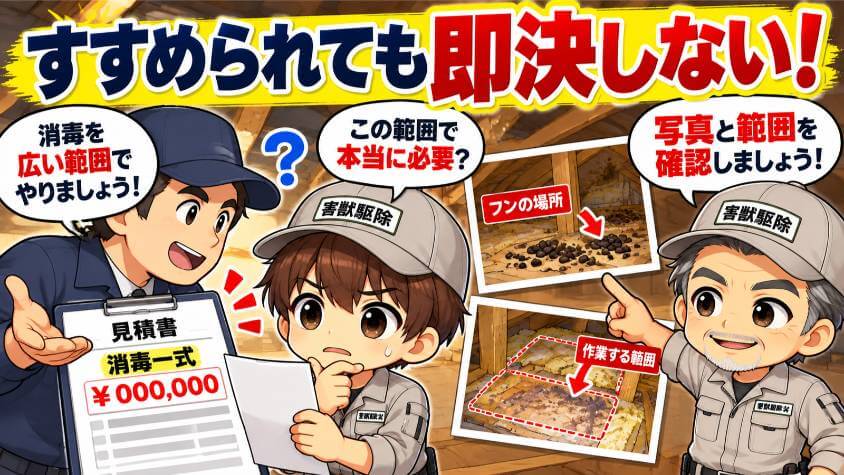 「消毒もしないと」とすすめられたら