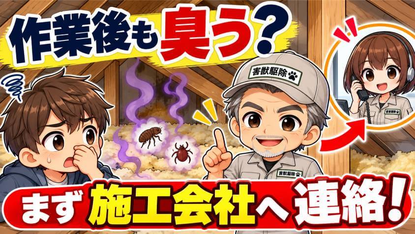 作業のあとに、においやノミ・ダニが残るとき