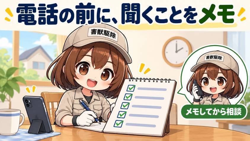 ペスコンproに頼む前に準備すること|電話の前の5つと、流れ