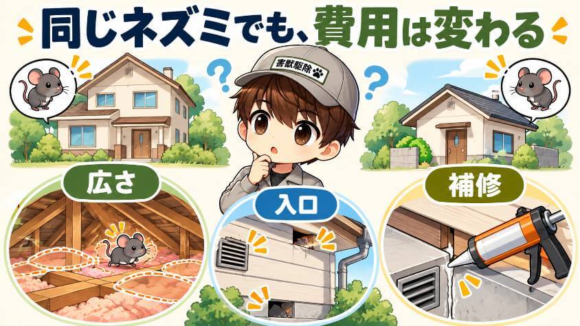 同じ動物でも、金額は家ごとに変わる