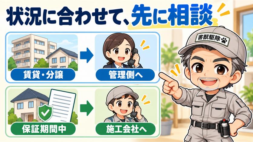 賃貸・分譲マンション・自分で済む・別の会社の保証期間中のとき