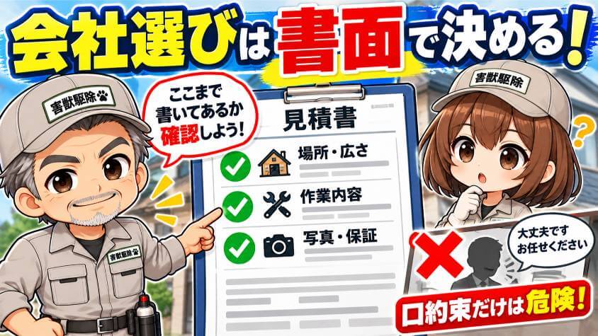 頼む会社は、清掃・消毒の範囲を書面で出せるかで選ぶ