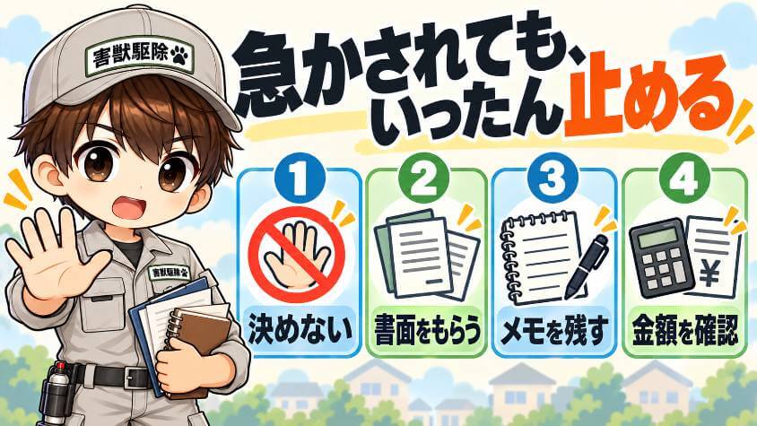 その場で迫られているとき・契約や支払いのあとで話が違うと感じたとき